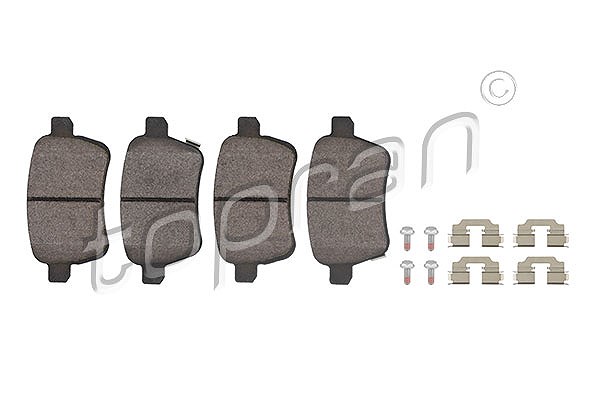 Topran Bremsbelagsatz, Scheibenbremse [Hersteller-Nr. 208805] für Fiat, Vauxhall, Opel