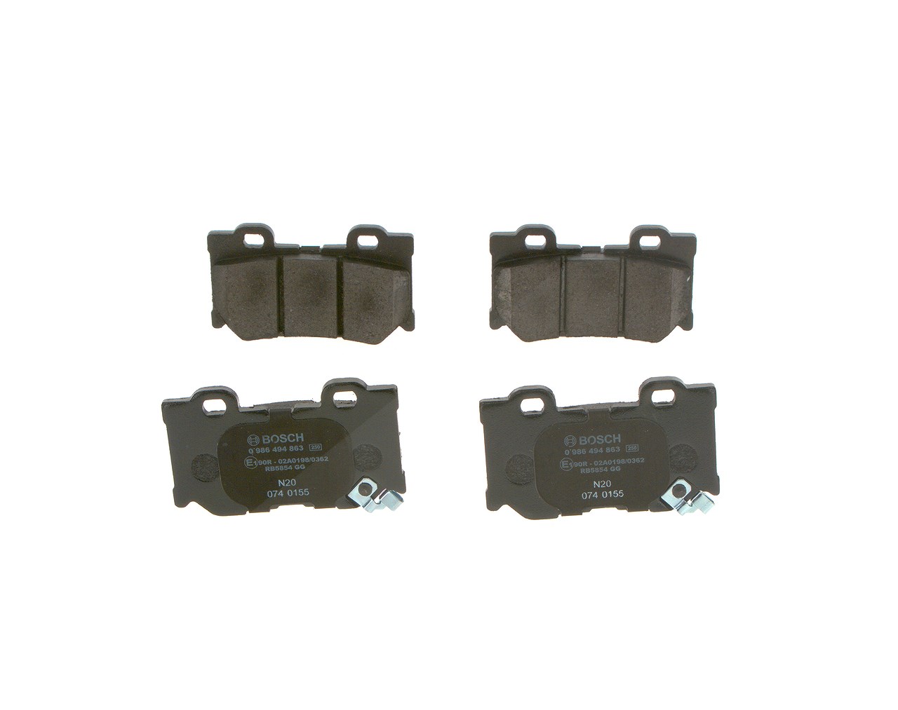 Bosch Bremsbelagsatz, Scheibenbremse [Hersteller-Nr. 0986494863] für Infiniti, Nissan