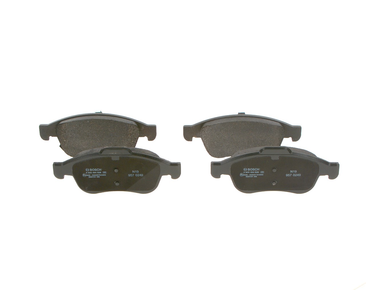 Bosch Bremsbelagsatz, Scheibenbremse [Hersteller-Nr. 0986494826] für Jeep, Fiat
