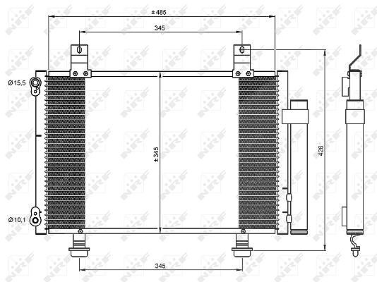 Nrf Kondensator, Klimaanlage [Hersteller-Nr. 35645] für Suzuki