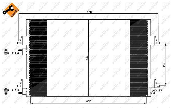 Nrf Kondensator ohne Trockner [Hersteller-Nr. 35557] für Renault