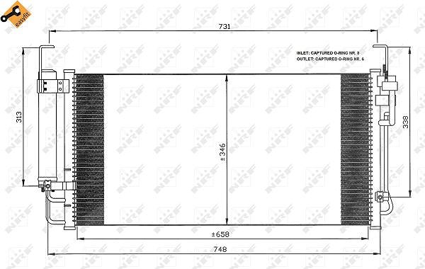 Nrf Kondensator, Klimaanlage [Hersteller-Nr. 35473] für Hyundai