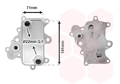 Van Wezel Ölkühler, Motoröl [Hersteller-Nr. 17013102] für Alfa Romeo, Jeep, Fiat