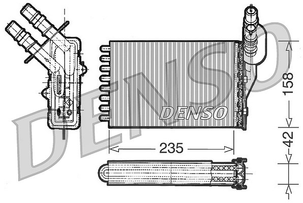 Denso Wärmetauscher, Innenraumheizung [Hersteller-Nr. DRR23001] für Renault