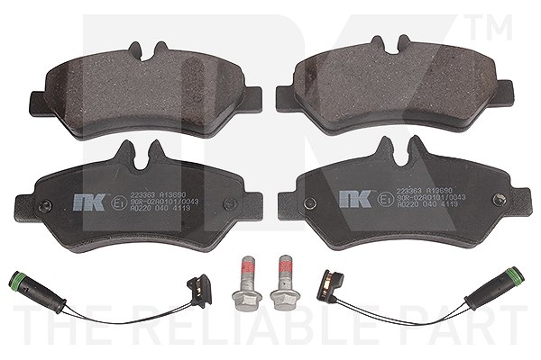 Nk Bremsbeläge hinten (Satz) [Hersteller-Nr. 223363] für Mercedes-Benz, VW