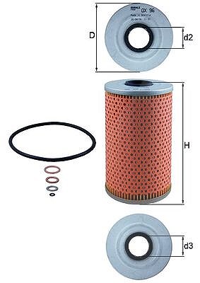 Mahle Ölfilter [Hersteller-Nr. OX96D] für BMW, Opel, Land Rover, Vauxhall