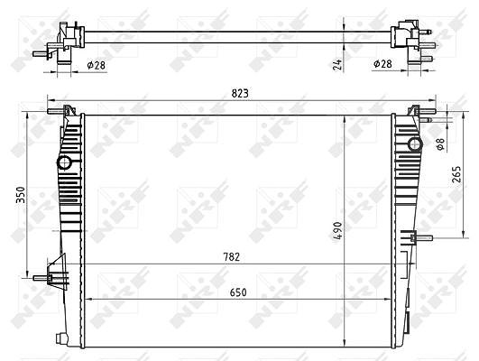 Nrf Kühler, Motorkühlung [Hersteller-Nr. 53965] für Renault