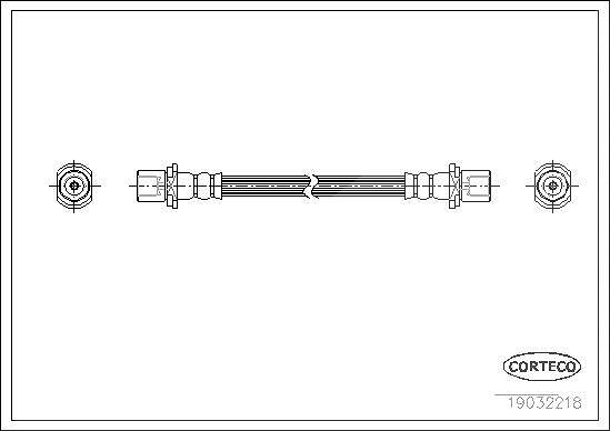 Corteco Bremsschlauch ERSTAUSRÜSTERQUALITÄT [Hersteller-Nr. 19032218] für Toyota