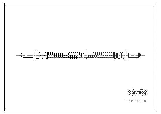 Corteco Bremsschlauch ERSTAUSRÜSTERQUALITÄT [Hersteller-Nr. 19032135] für Ford