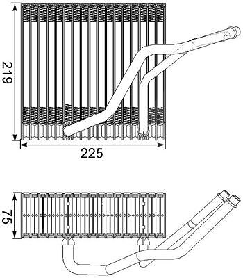 Mahle Verdampfer, Klimaanlage [Hersteller-Nr. AE38000S] für Audi, Seat, VW, Skoda