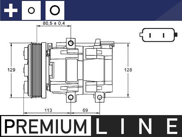 Mahle Kompressor, Klimaanlage [Hersteller-Nr. ACP88000P] für Ford