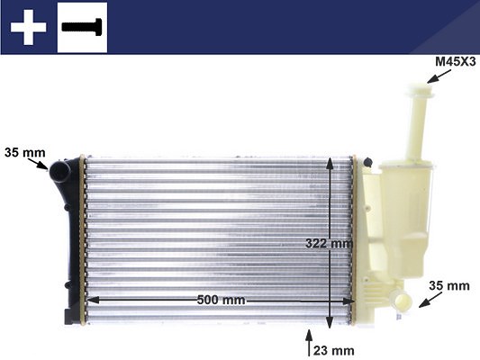 Mahle Kühler, Motorkühlung [Hersteller-Nr. CR1451000S] für Fiat