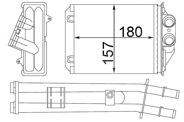 Mahle Wärmetauscher, Innenraumheizung [Hersteller-Nr. AH213000S] für Ford, Fiat
