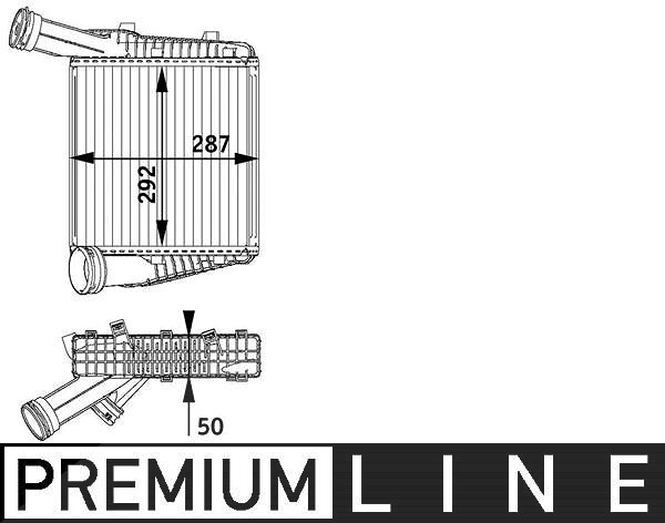 Mahle Ladeluftkühler [Hersteller-Nr. CI142000P] für Audi, VW, Porsche
