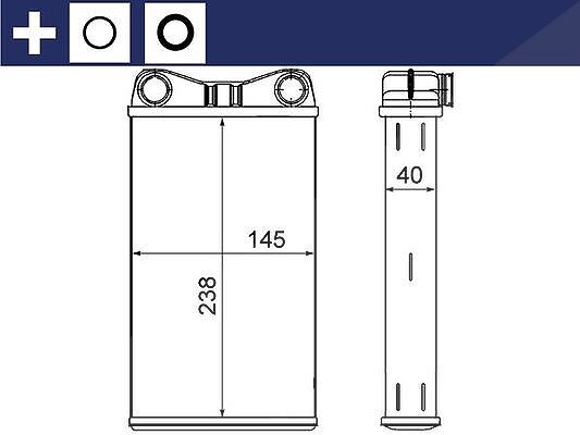 Mahle Wärmetauscher, Innenraumheizung [Hersteller-Nr. AH7000S] für Audi, Seat