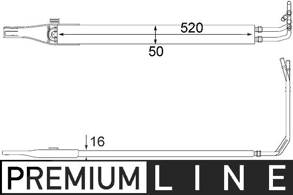 Mahle Ölkühler, Lenkung [Hersteller-Nr. CLC10000P] für Mercedes-Benz