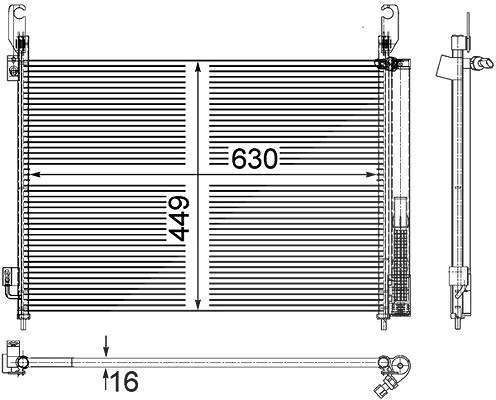 Mahle Kondensator, Klimaanlage [Hersteller-Nr. AC588000P] für Renault