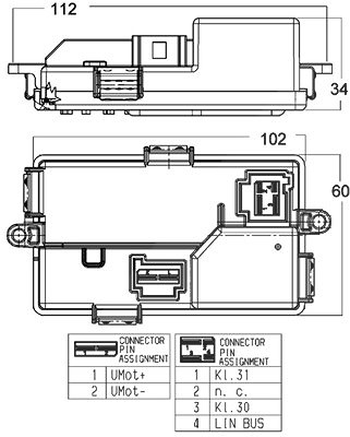 Mahle Regler, Innenraumgebläse [Hersteller-Nr. ABR68000P] für BMW