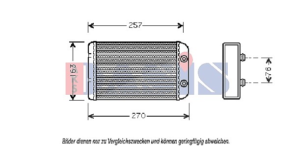 Aks Dasis Wärmetauscher, Innenraumheizung [Hersteller-Nr. 089005N] für Fiat