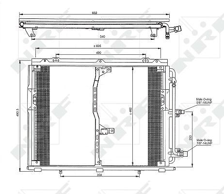 Nrf Kondensator 600x460x25 [Hersteller-Nr. 35229] für Mercedes-Benz