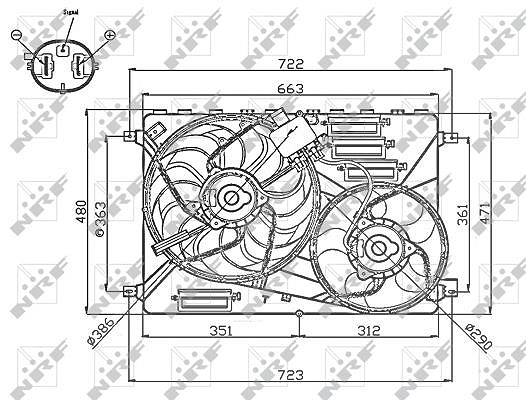 Nrf Lüfter, Motorkühlung [Hersteller-Nr. 47756] für Land Rover
