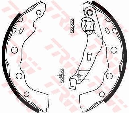 Trw Bremsbackensatz [Hersteller-Nr. GS8665] für Mitsubishi