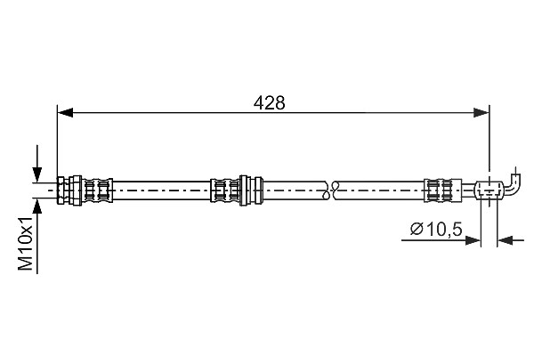 Bosch Bremsschlauch [Hersteller-Nr. 1987476166] für Mitsubishi, Volvo