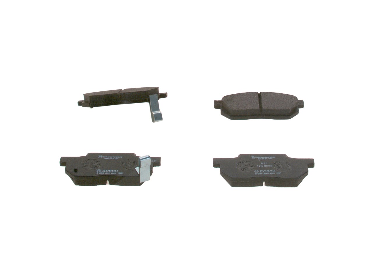 Bosch Bremsbeläge vorne (Satz) [Hersteller-Nr. 0986490440] für Honda