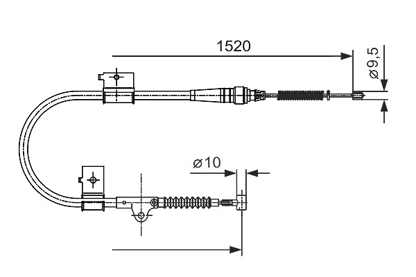 Bosch Seilzug, Feststellbremse [Hersteller-Nr. 1987482051] für Nissan
