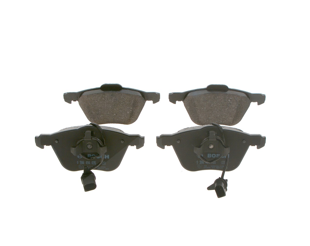 Bosch Bremsbelagsatz, Scheibenbremse [Hersteller-Nr. 0986494035] für VW, Ford, Seat