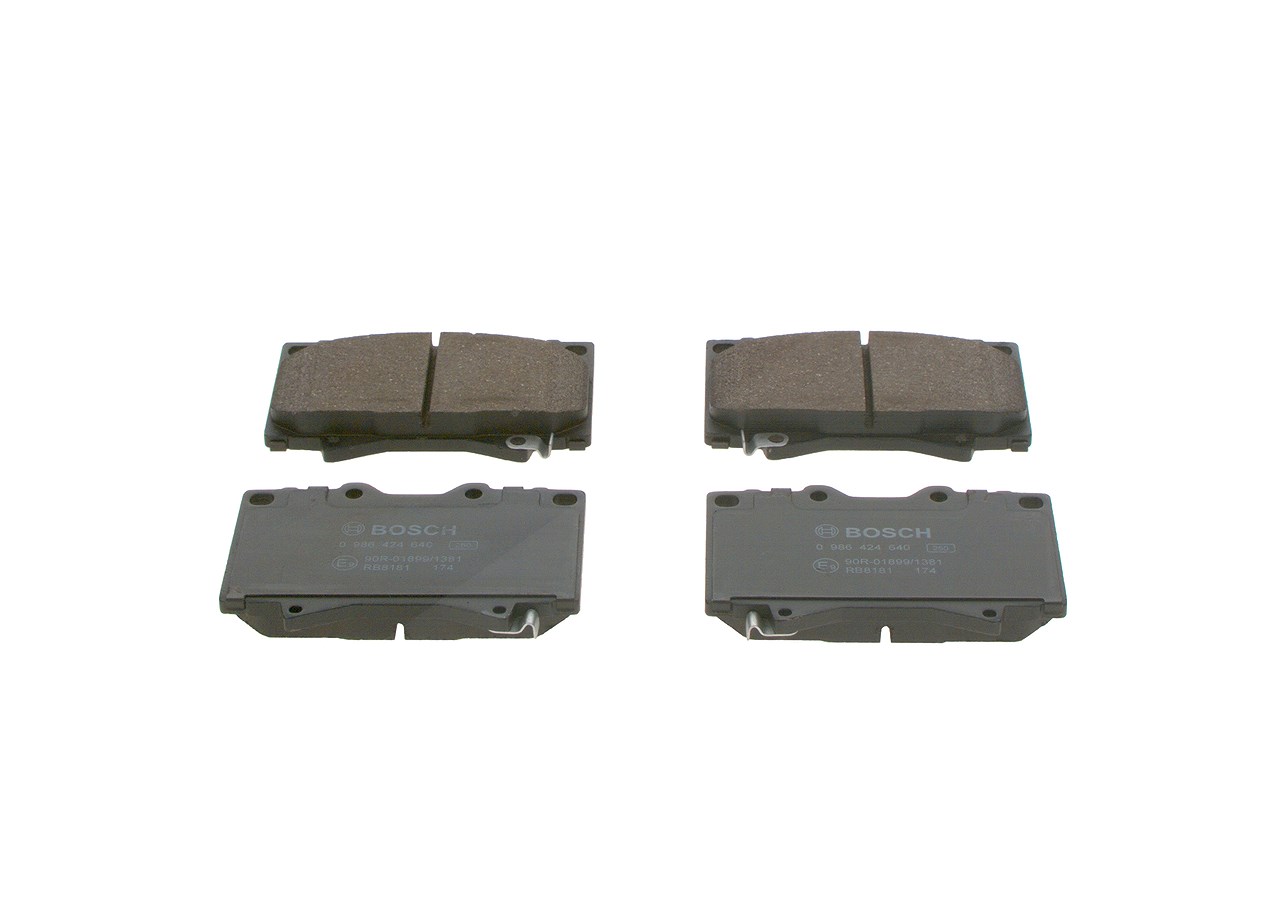 Bosch Bremsbelagsatz Vorderachse [Hersteller-Nr. 0986424640] für Toyota, Lexus