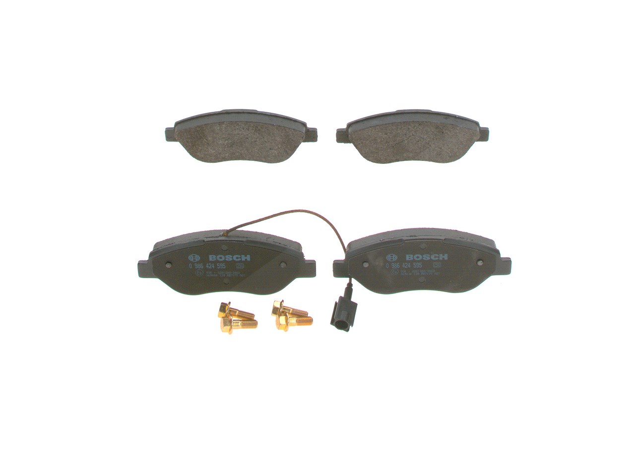 Bosch Bremsbelagsatz, Scheibenbremse [Hersteller-Nr. 0986424595] für Lancia, Fiat, Alfa Romeo