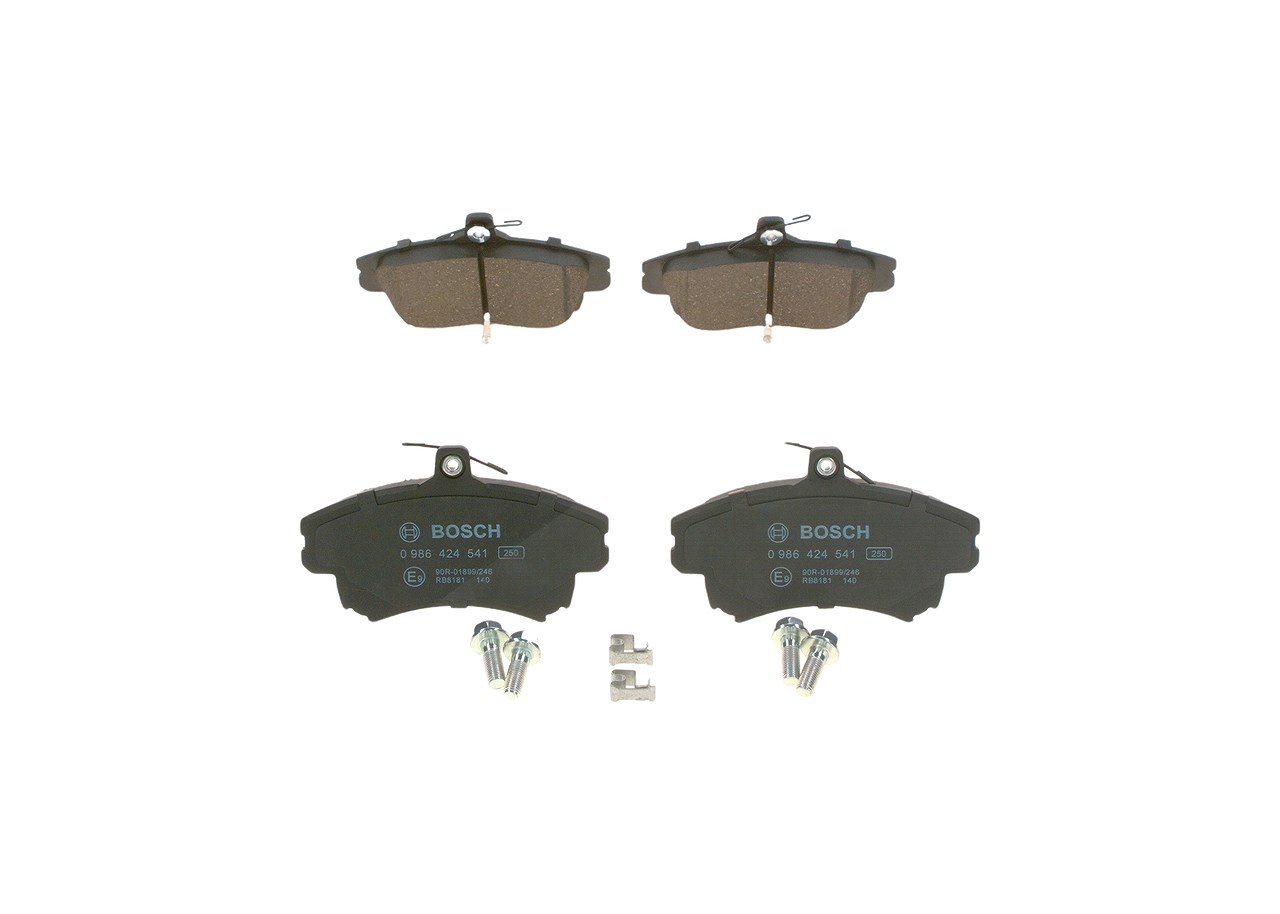 Bosch Bremsbelagsatz, Scheibenbremse [Hersteller-Nr. 0986424541] für Smart, Volvo, Mitsubishi