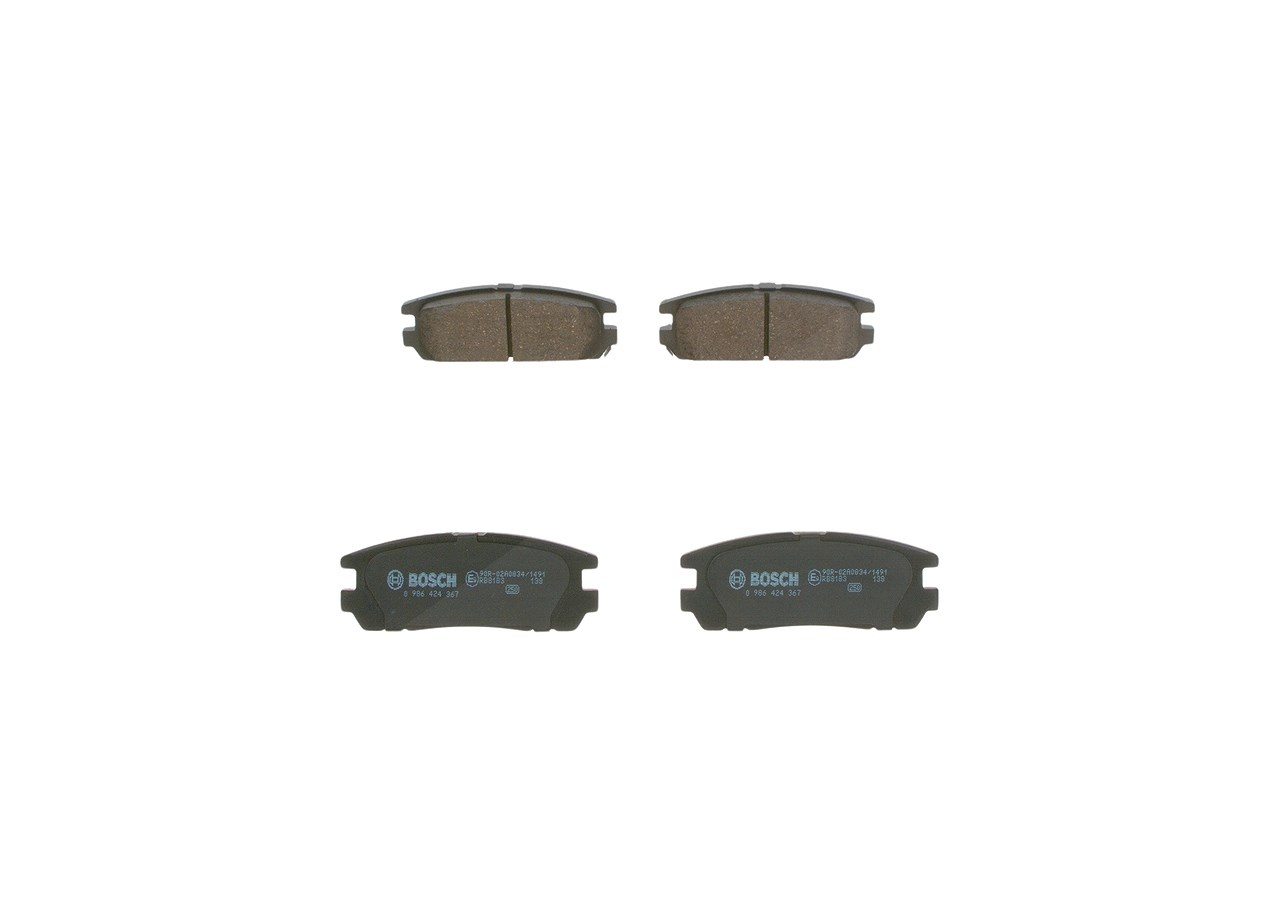 Bosch Bremsbelagsatz, Scheibenbremse [Hersteller-Nr. 0986424367] für Opel, Isuzu, Vauxhall