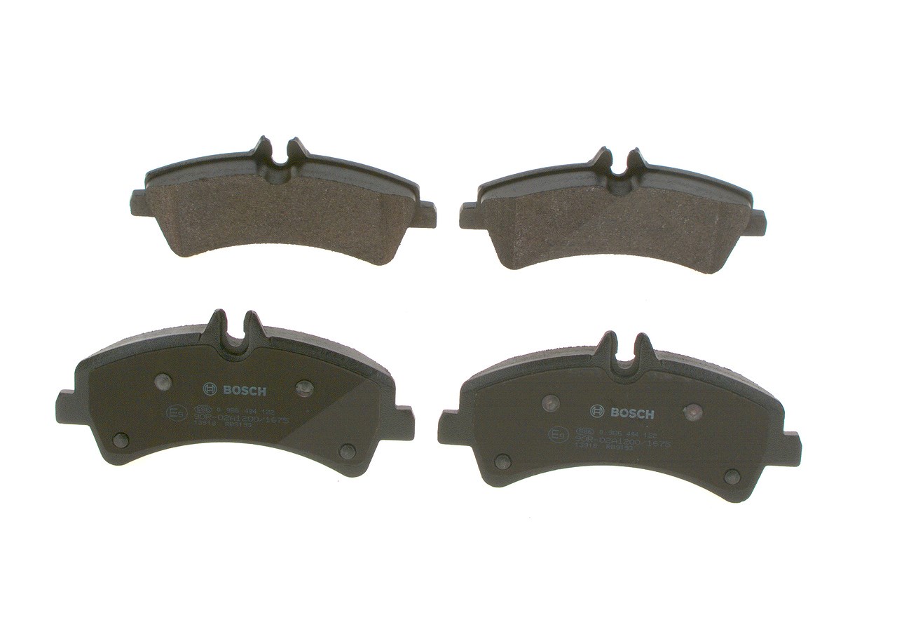 Bosch Bremsbelagsatz, Scheibenbremse [Hersteller-Nr. 0986494122] für Mercedes-Benz, VW