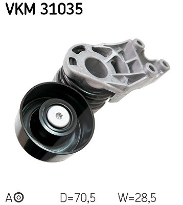 Skf Spannrolle, Keilrippenriemen [Hersteller-Nr. VKM31035] für VW, Skoda, Seat, Audi