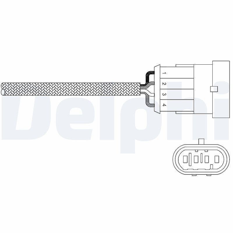 Delphi Lambdasonde [Hersteller-Nr. ES20344-12B1] für Alfa Romeo, Fiat, Lancia