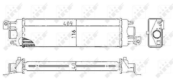 Nrf Ladeluftkühler [Hersteller-Nr. 30038] für Fiat