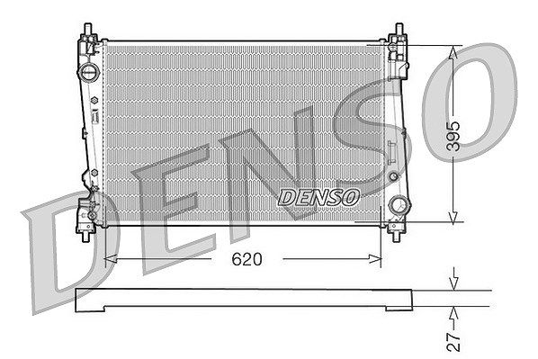 Denso Kühler, Motorkühlung [Hersteller-Nr. DRM09112] für Vauxhall, Fiat, Opel, Lancia