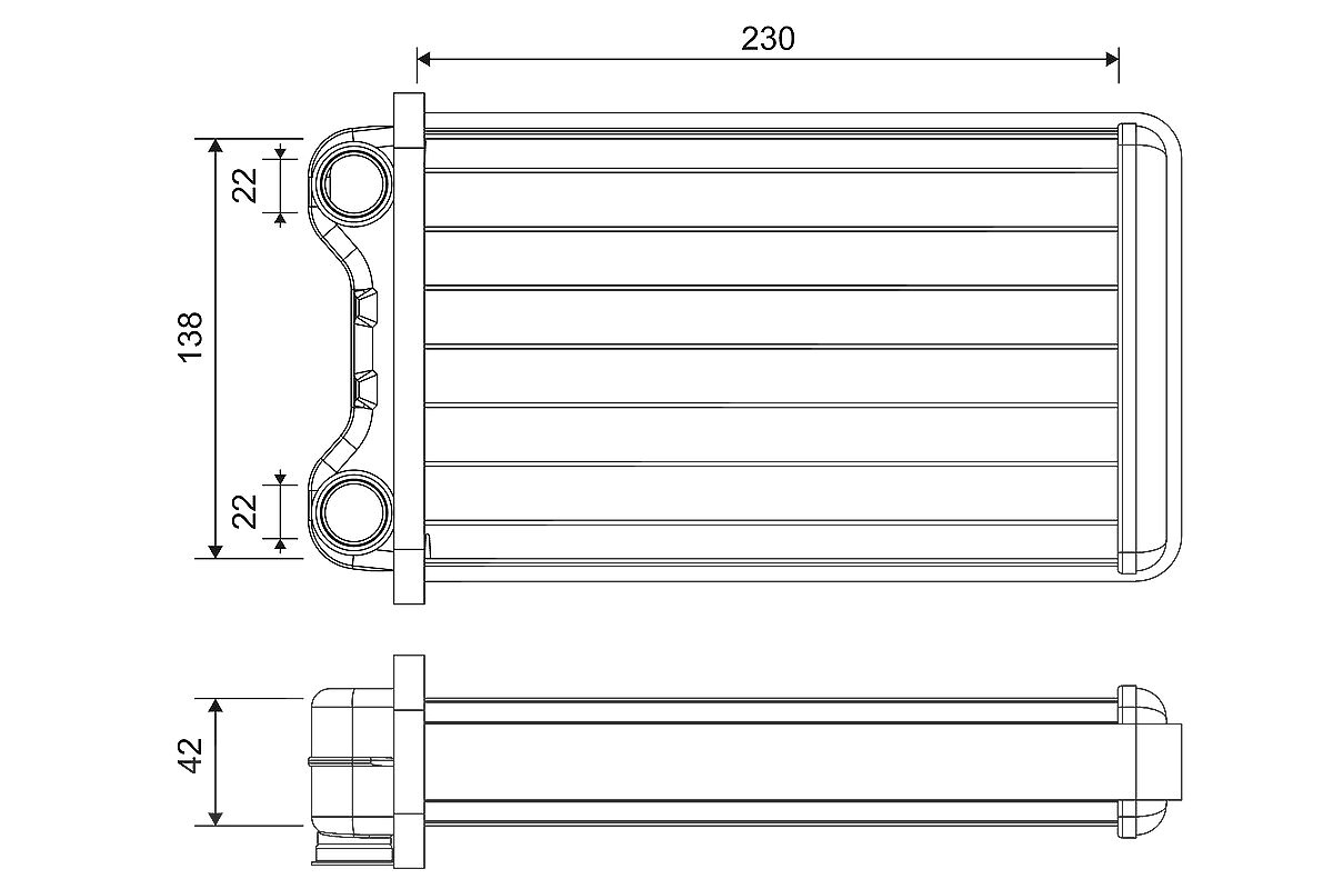 Valeo Wärmetauscher, Innenraumheizung [Hersteller-Nr. 812255] für Audi, Seat