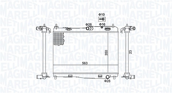 Magneti Marelli Kühler, Motorkühlung [Hersteller-Nr. 350213142100] für Ford
