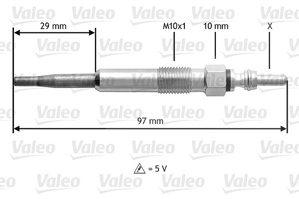 Valeo Glühkerze [Hersteller-Nr. 345125] für Audi, Seat, Skoda, VW