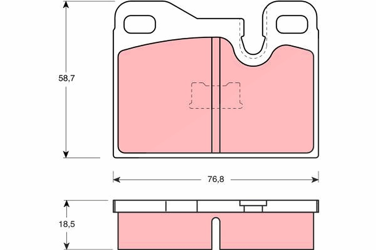 Trw Bremsbelagsatz, Scheibenbremse [Hersteller-Nr. GDB310] für Porsche