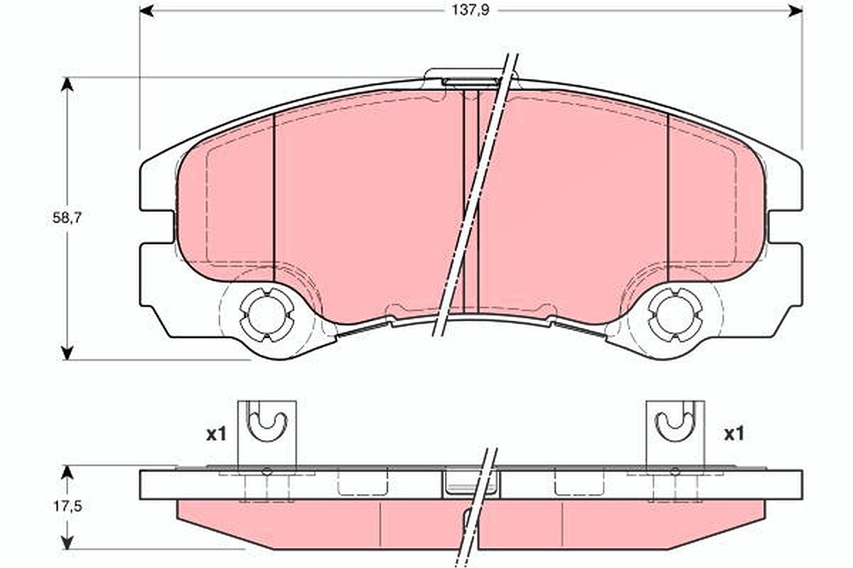 Trw Bremsbelagsatz, Scheibenbremse [Hersteller-Nr. GDB1436] für Opel, Vauxhall, Holden
