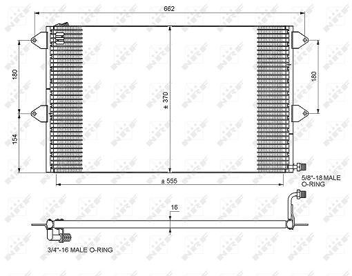 Nrf Kondensator 530x280 [Hersteller-Nr. 35034] für VW, Seat