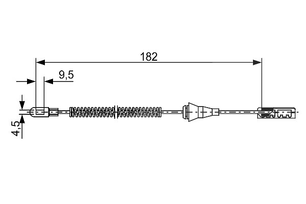 Bosch Seilzug, Feststellbremse [Hersteller-Nr. 1987482449] für Vauxhall, Opel
