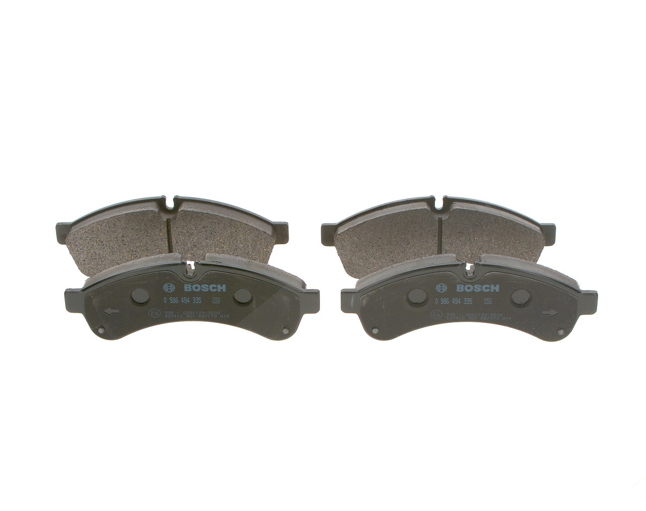 Bosch Bremsbeläge hinten (Satz) [Hersteller-Nr. 0986494335] für Iveco