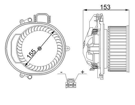 Mahle Innenraumgebläse [Hersteller-Nr. AB257000S] für BMW