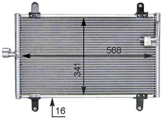 Mahle Kondensator, Klimaanlage [Hersteller-Nr. AC514000S] für Fiat, Citroën, Peugeot