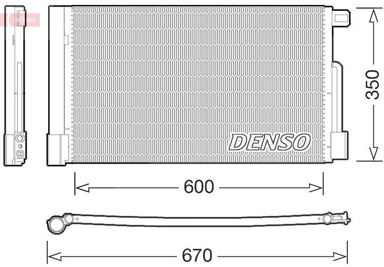 Denso Kondensator, Klimaanlage [Hersteller-Nr. DCN01004] für Fiat, Alfa Romeo, Peugeot, Citroën, Vauxhall, Opel